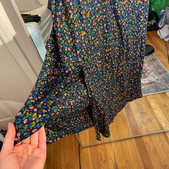 BODEN Elena Silk-blend Midi Slip Dress In Blue Size 14 - Picture 10 of 15